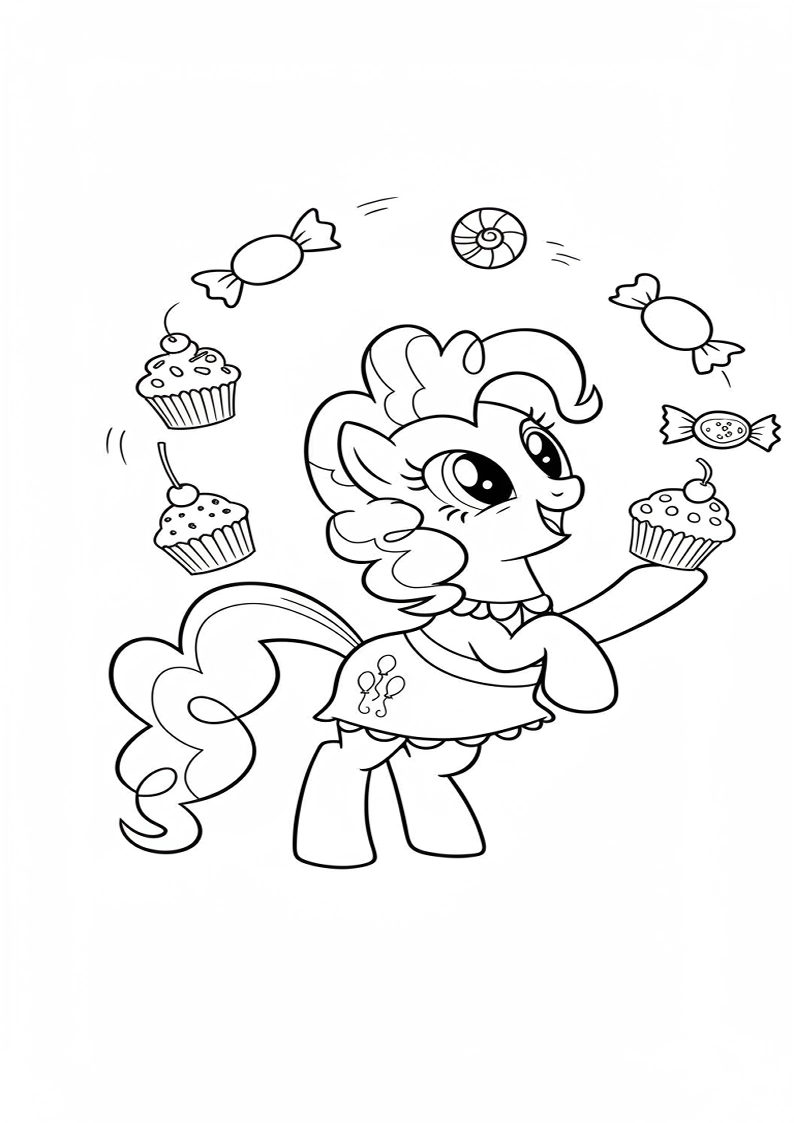 Pinkie Pie My Little Pony Coloring Sheet 135