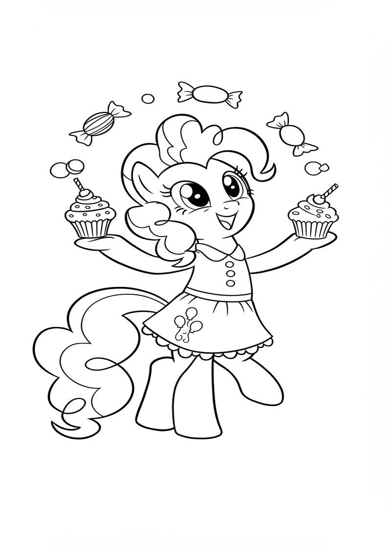 Pinkie Pie My Little Pony Coloring Sheet 136