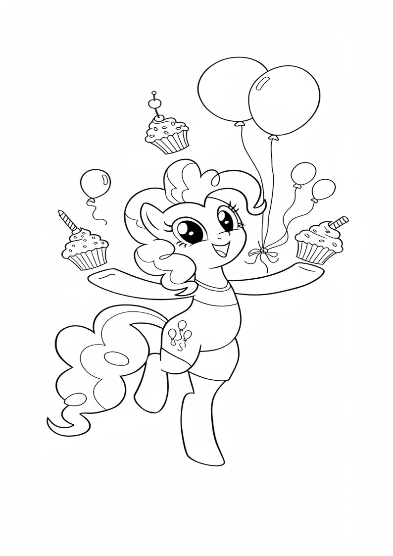 Pinkie Pie My Little Pony Coloring Sheet 138