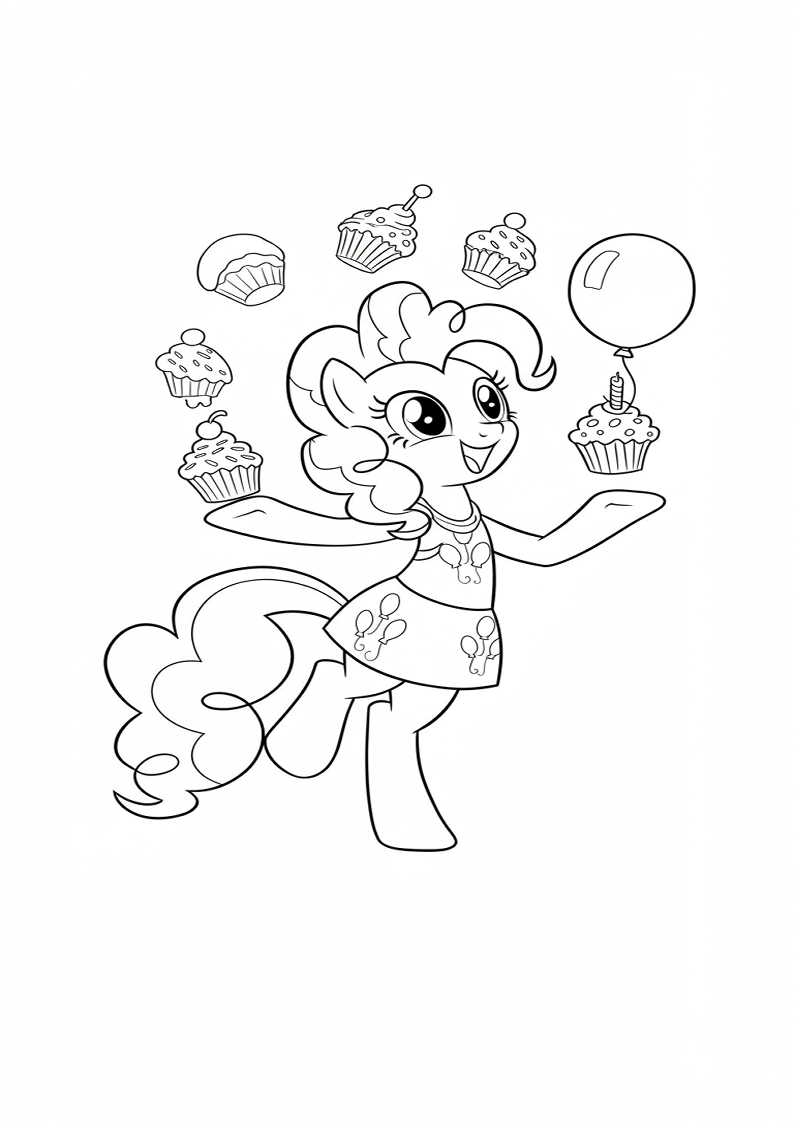 Pinkie Pie My Little Pony Coloring Sheet 140