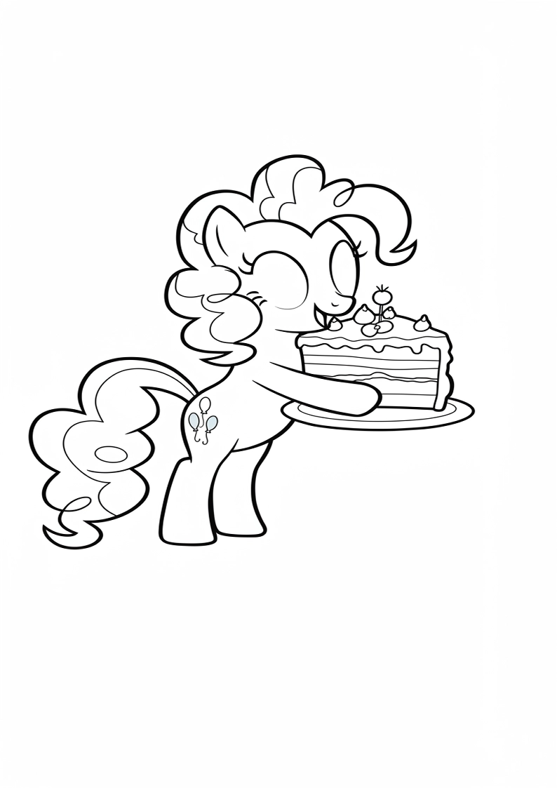 Pinkie Pie My Little Pony Coloring Sheet 150