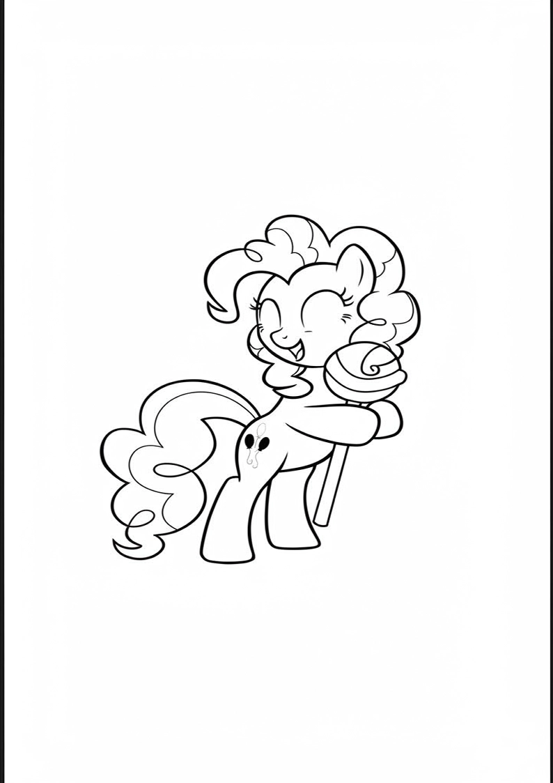 Pinkie Pie My Little Pony Coloring Sheet 152