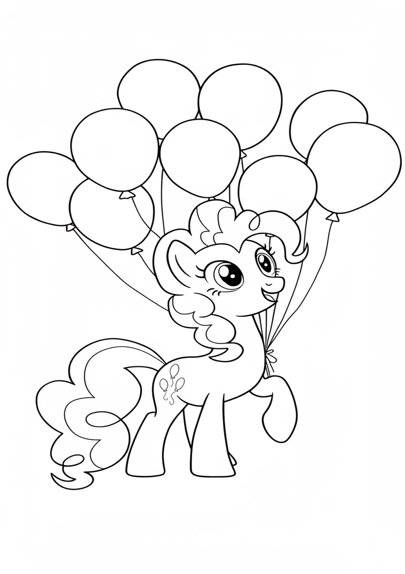Pinkie Pie My Little Pony Colouring Pages 71