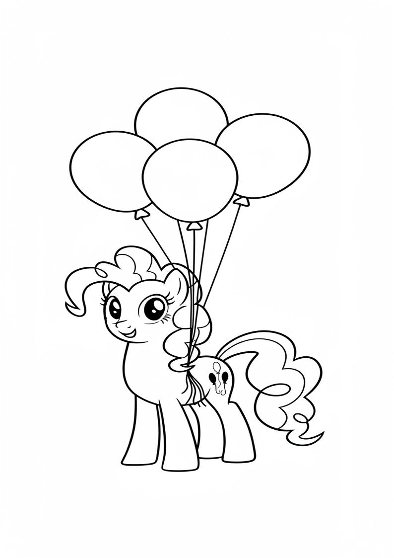 Pinkie Pie My Little Pony Colouring Pages 73
