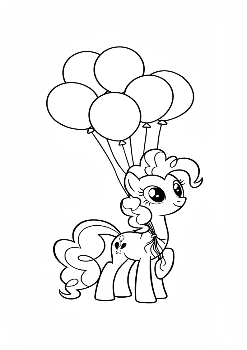 Pinkie Pie My Little Pony Colouring Pages 74