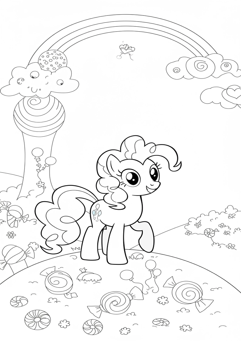 Pinkie Pie My Little Pony Colouring Pages 78