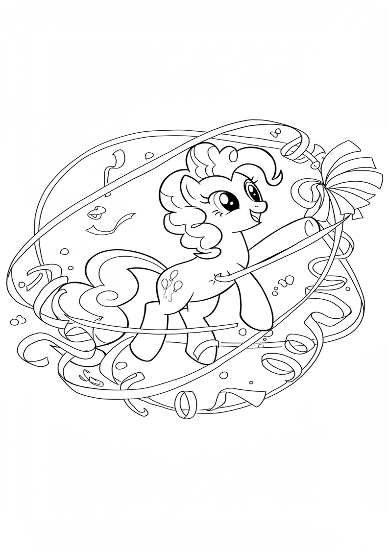 Pinkie Pie My Little Pony Colouring Pages 80