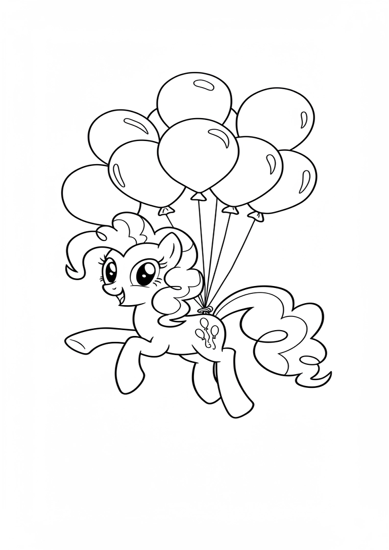 Pinkie Pie My Little Pony Colouring Pages 82