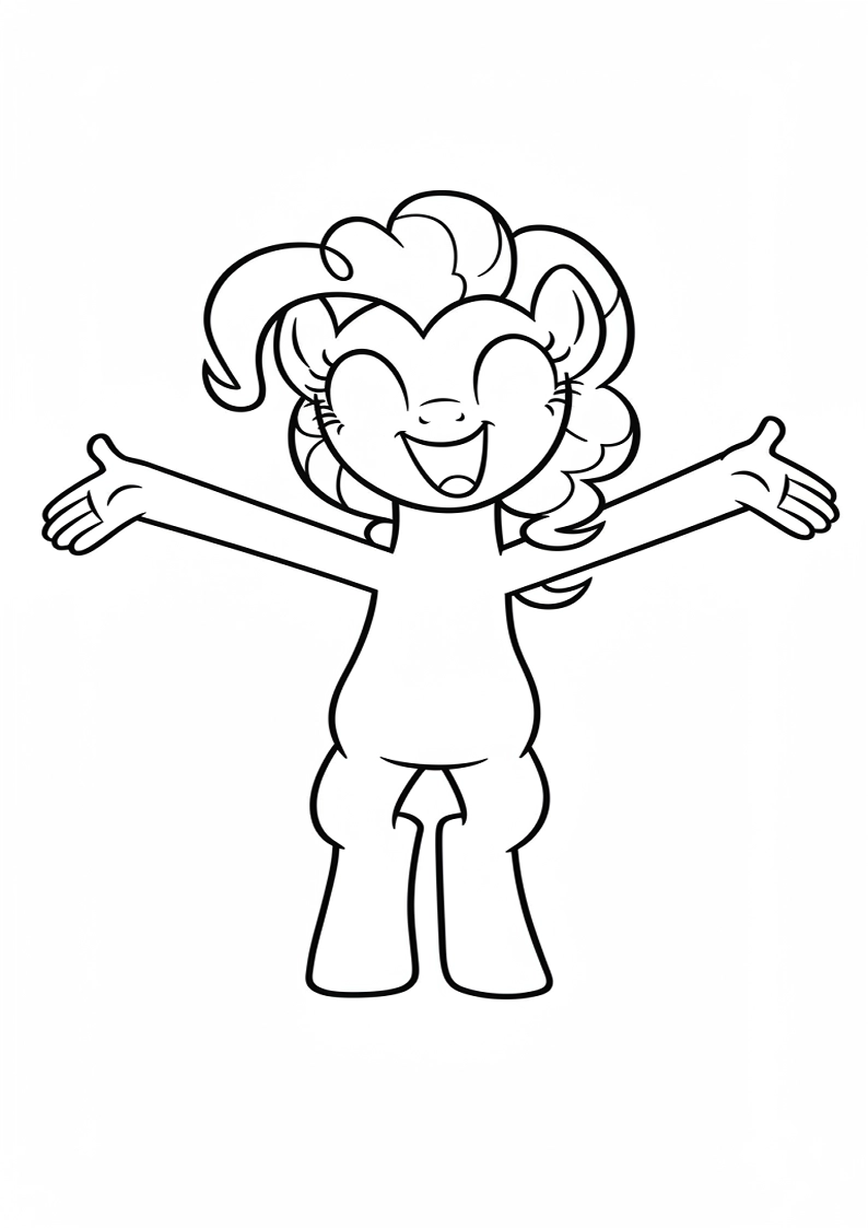 Pinkie Pie My Little Pony Colouring Pages 87