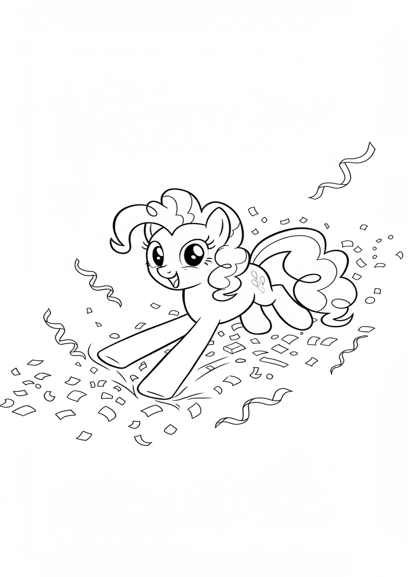 Pinkie Pie My Little Pony Colouring Pages 88