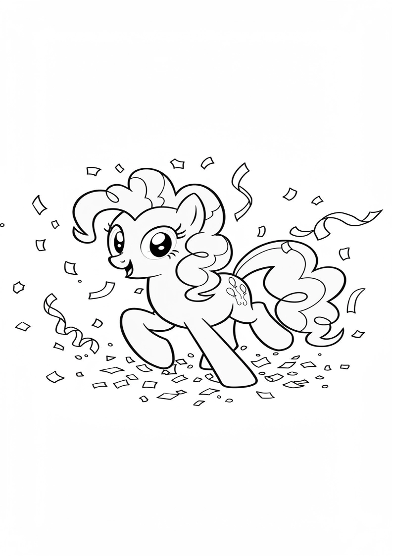Pinkie Pie My Little Pony Colouring Pages 93