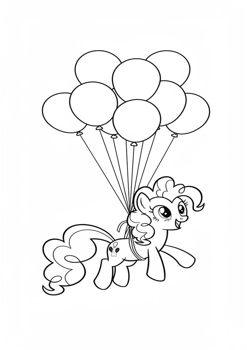 Pinkie Pie My Little Pony Colouring Pages 95