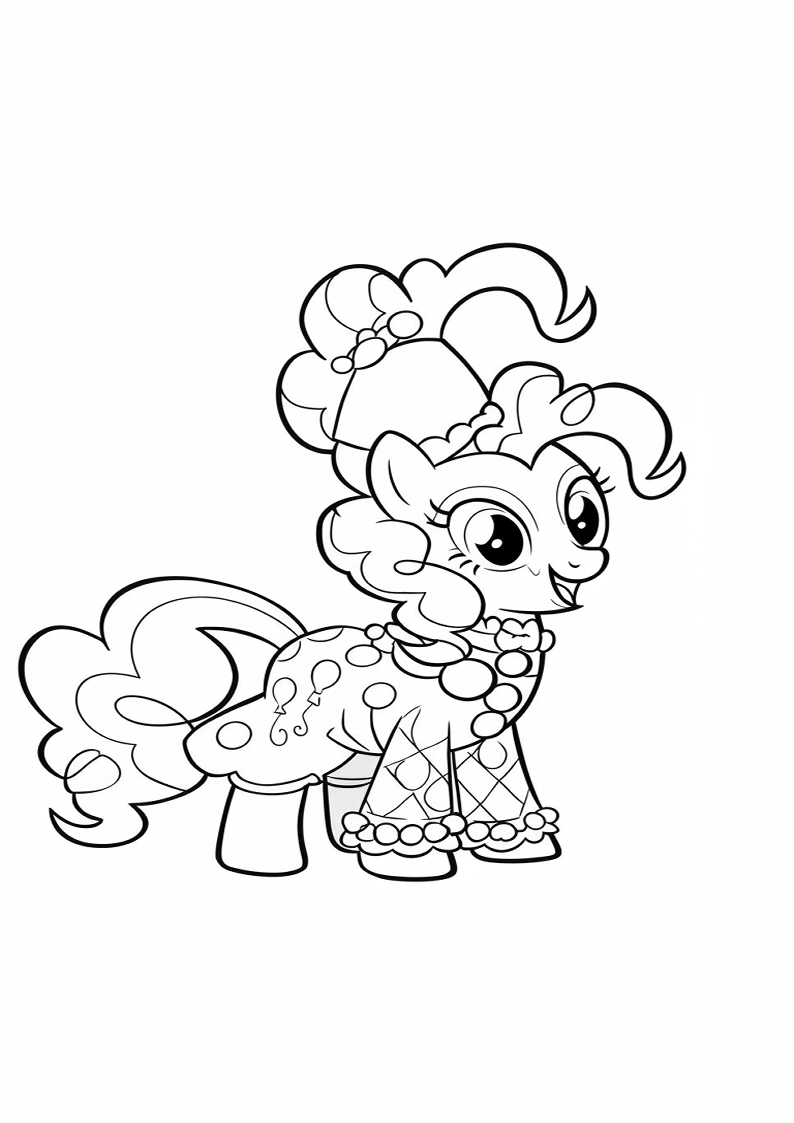 Pinkie Pie My Little Pony Picture Coloring Pages 196