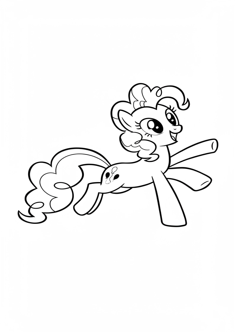 Pinkie Pie My Little Pony Picture Coloring Pages 199