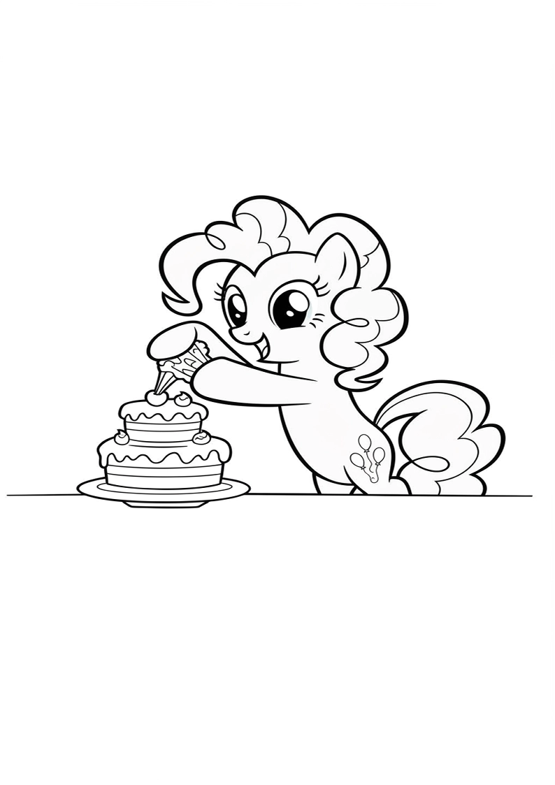 Pinkie Pie My Little Pony Picture Coloring Pages 200