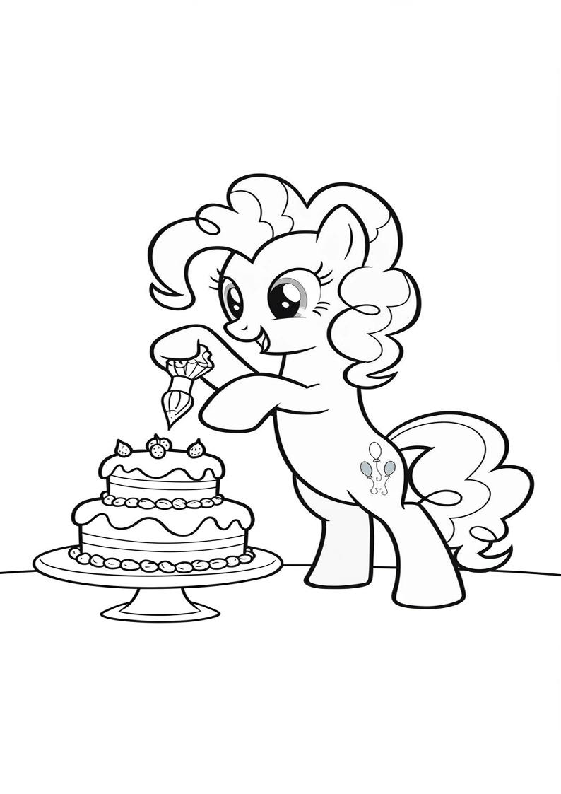 Pinkie Pie My Little Pony Picture Coloring Pages 201