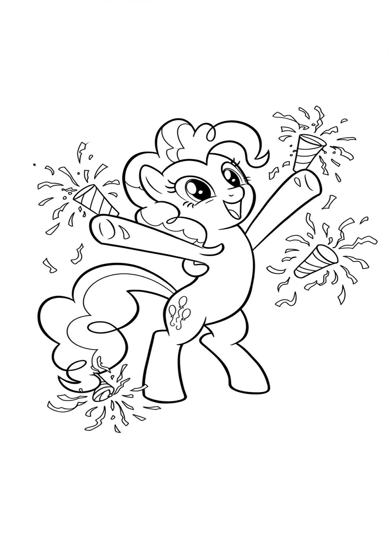 Pinkie Pie My Little Pony Picture Coloring Pages 205