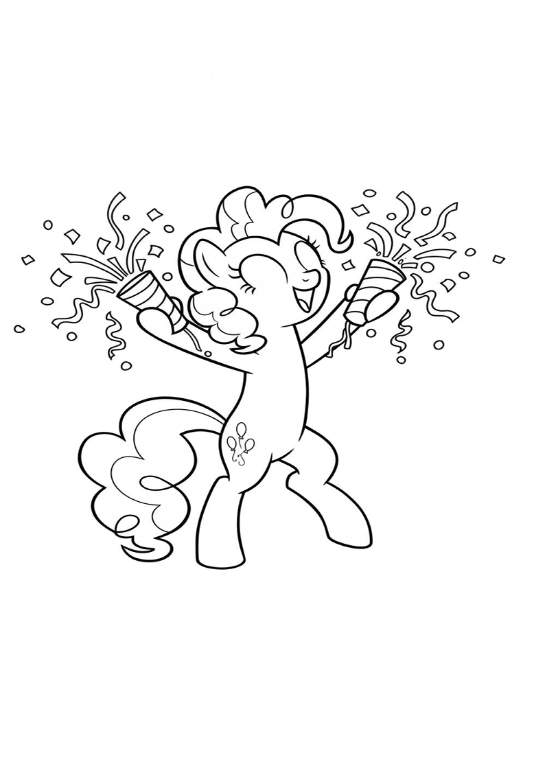 Pinkie Pie My Little Pony Picture Coloring Pages 206