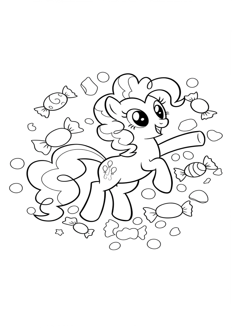 Pinkie Pie My Little Pony Picture Coloring Pages 208
