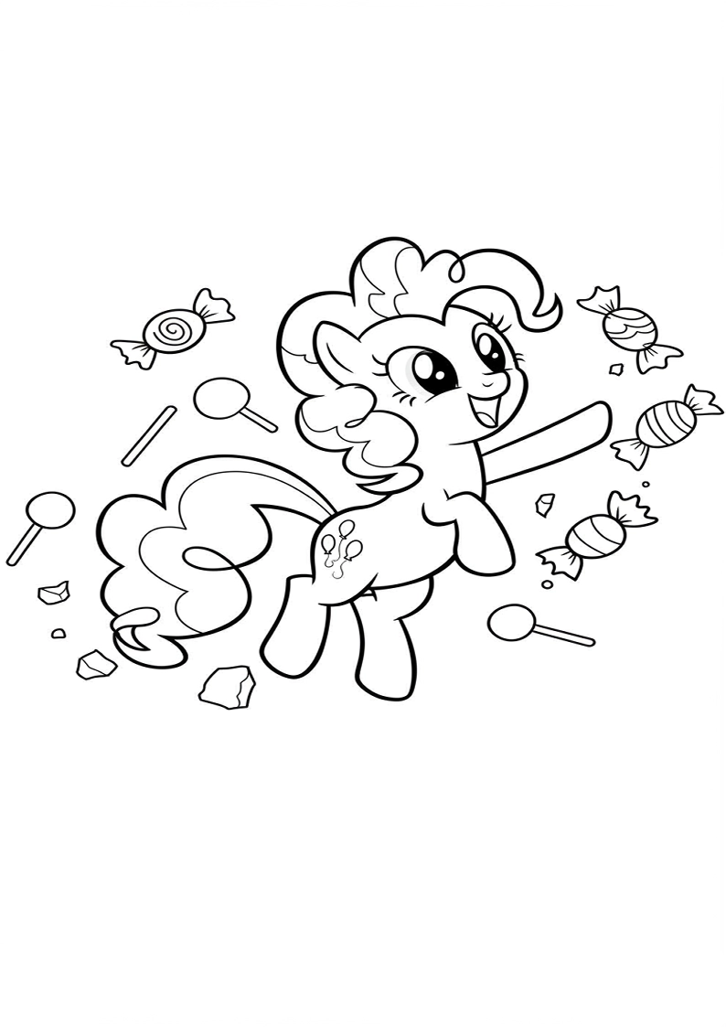 Pinkie Pie My Little Pony Picture Coloring Pages 209