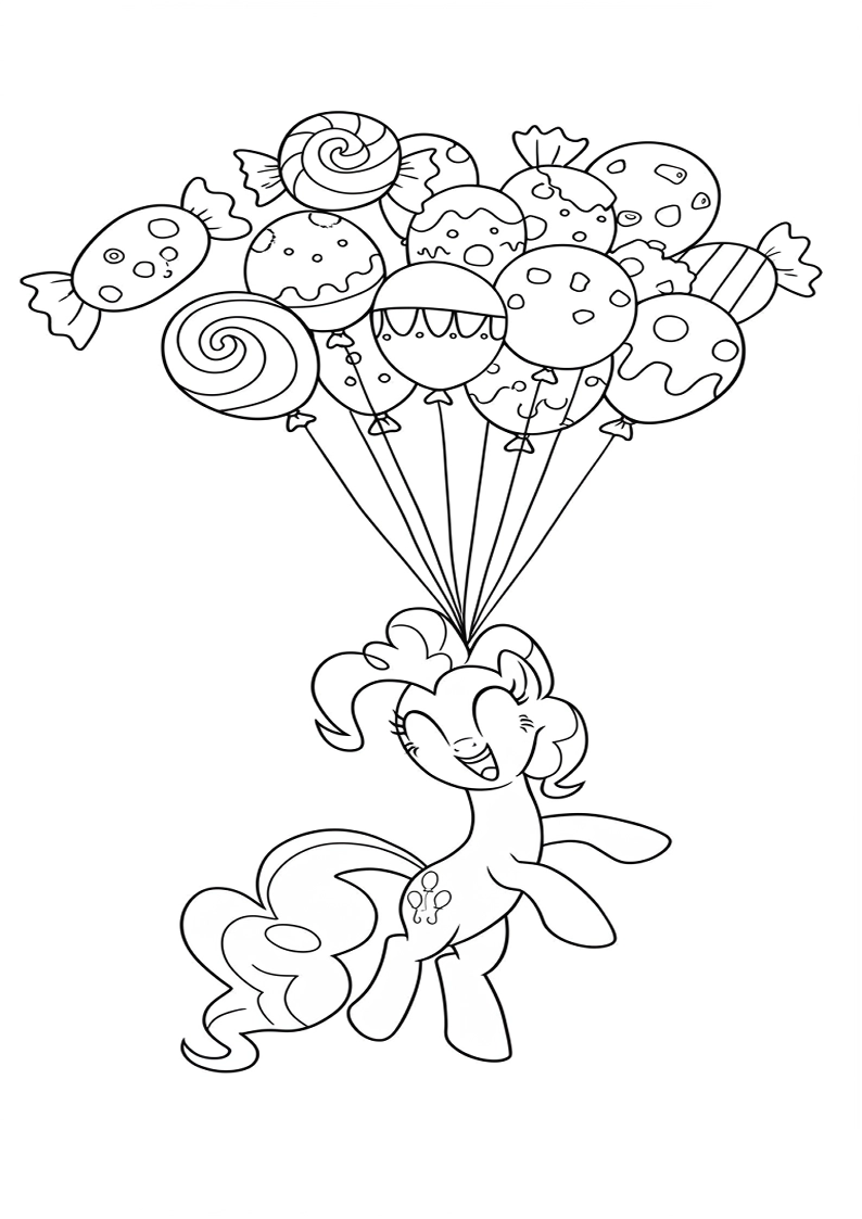 Pinkie Pie My Little Pony Picture Coloring Pages 212