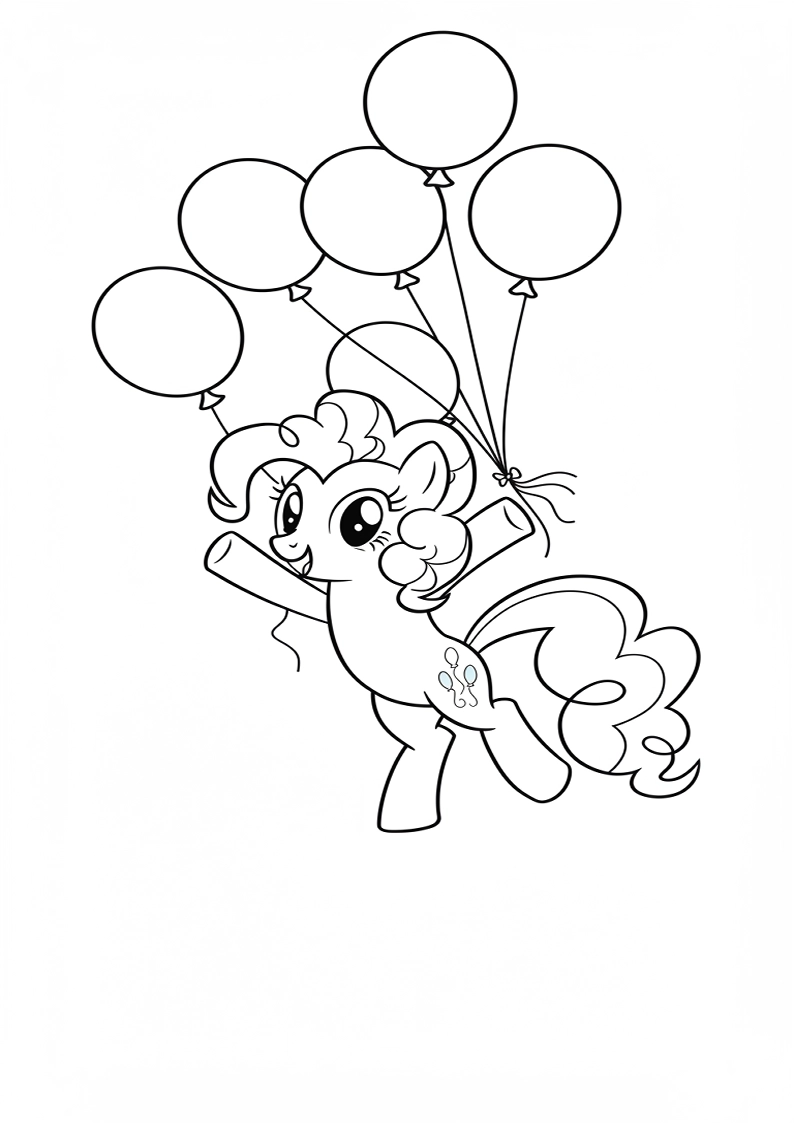 Pinkie Pie My Little Pony Picture Coloring Pages 215
