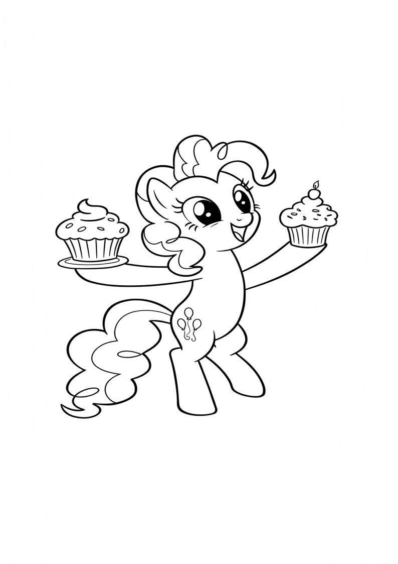 Pinkie Pie My Little Pony Picture Coloring Pages 217