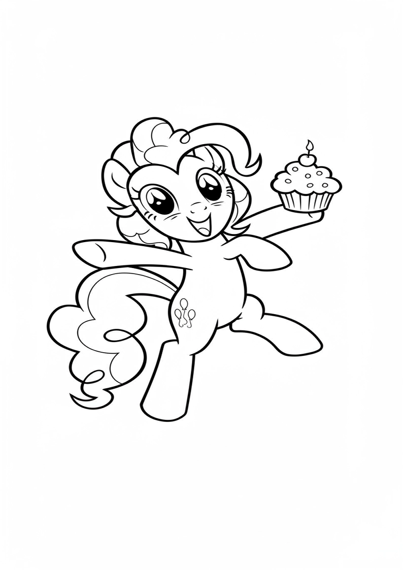 Pinkie Pie My Little Pony Picture Coloring Pages 218