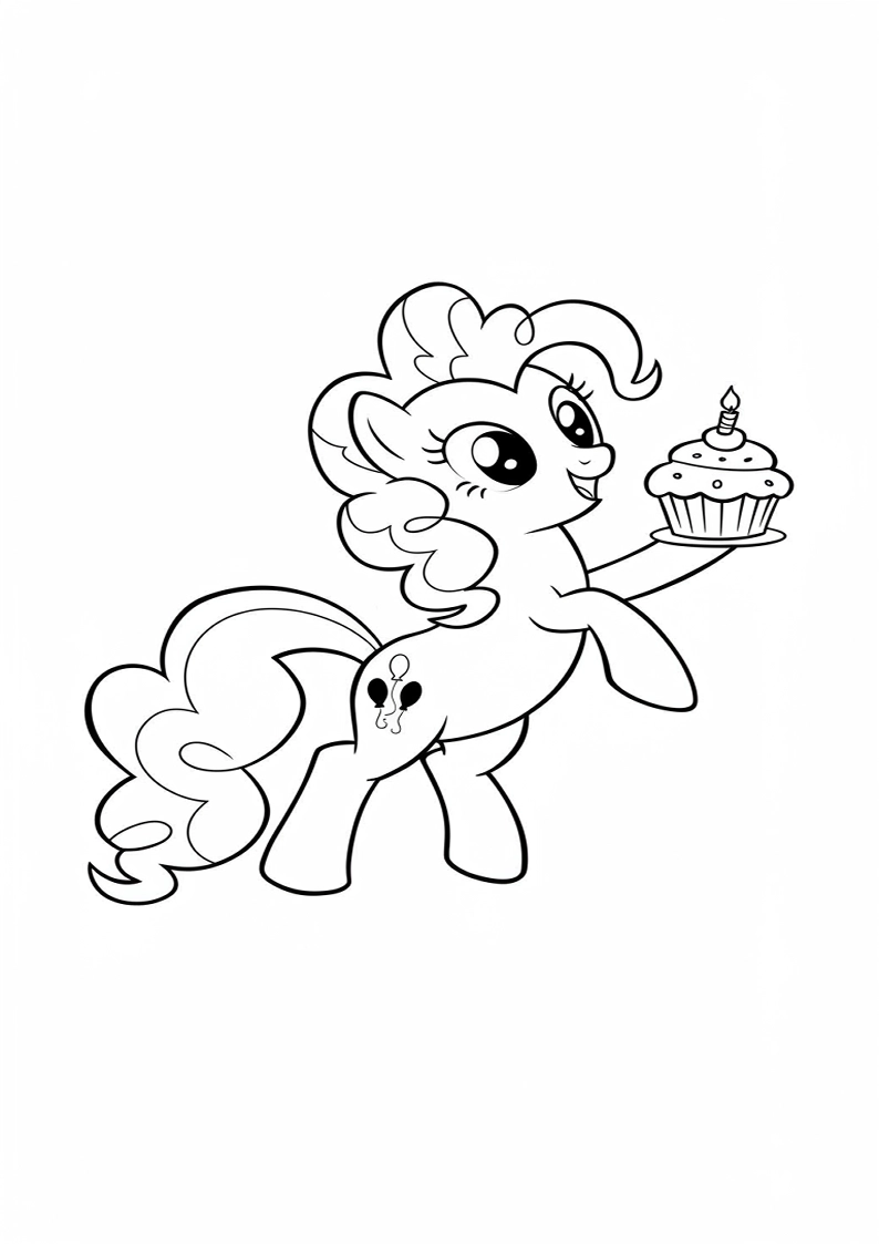 Pinkie Pie My Little Pony Picture Coloring Pages 219