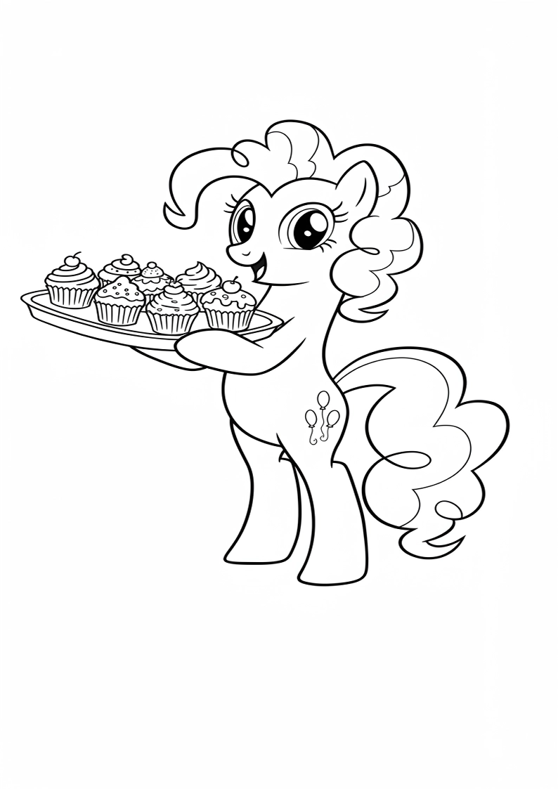 Pinkie Pie My Little Pony Picture Coloring Pages 222