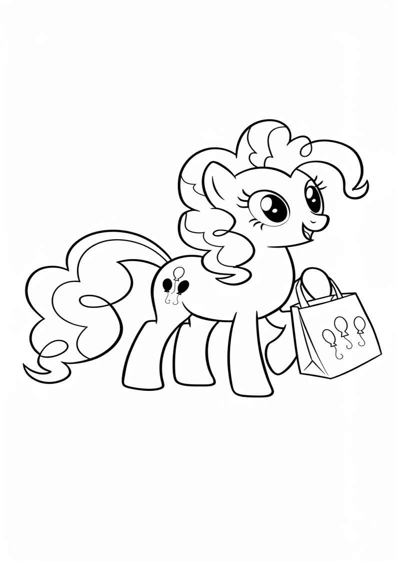 Pinkie Pie My Little Pony Picture Coloring Pages 224