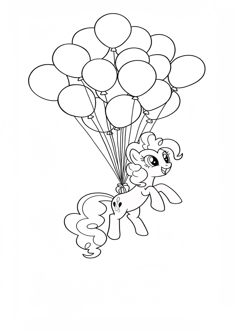 Pinkie Pie My Little Pony Picture Coloring Pages 227
