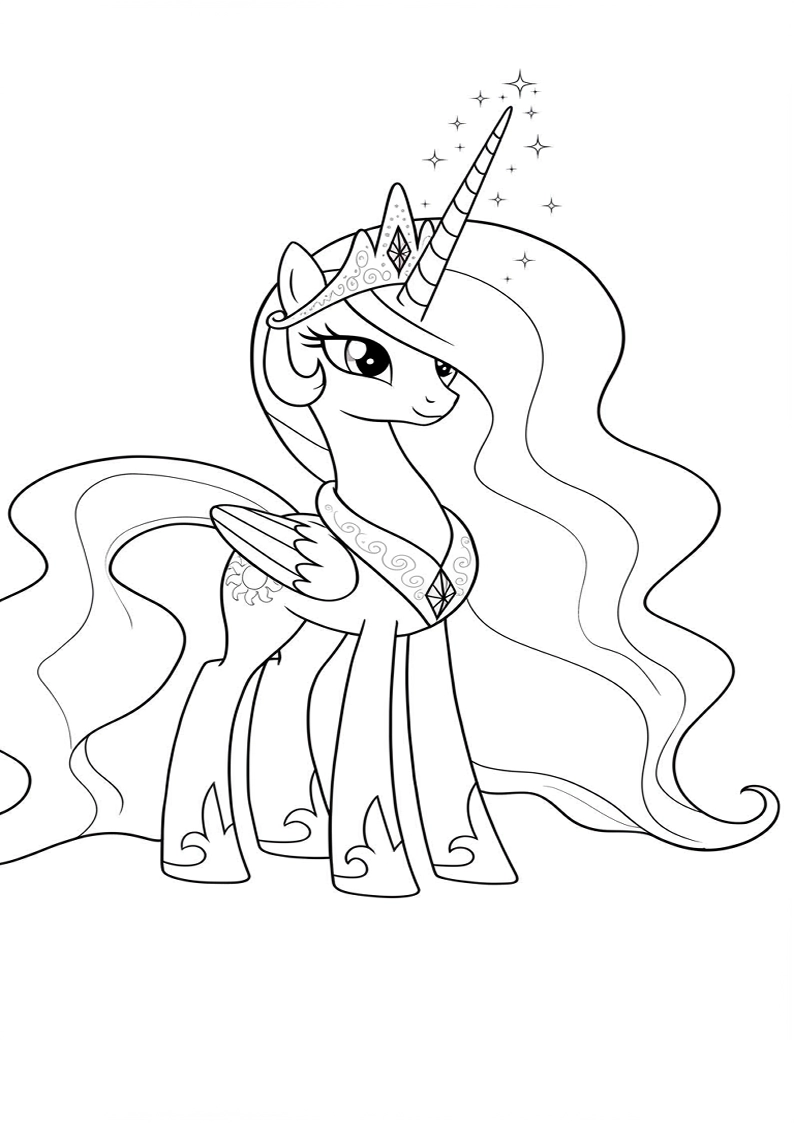 Princess Celestia My Little Pony Coloring Pages 24