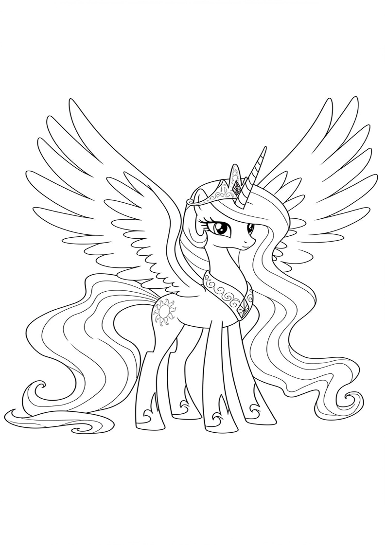 Princess Celestia My Little Pony Coloring Pages 28