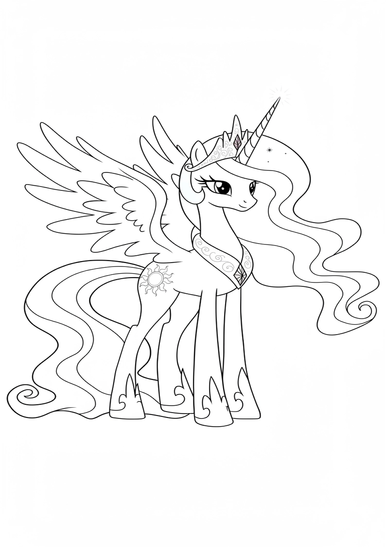 Princess Celestia My Little Pony Coloring Pages 30