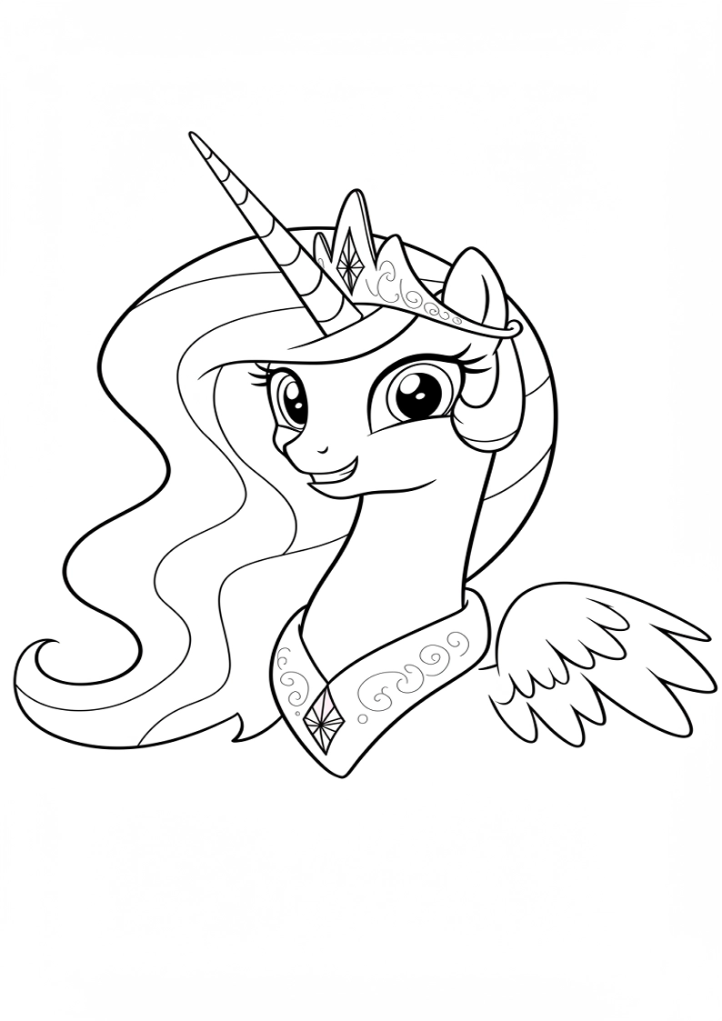 Princess Celestia My Little Pony Coloring Pages For Kids And Adults 121