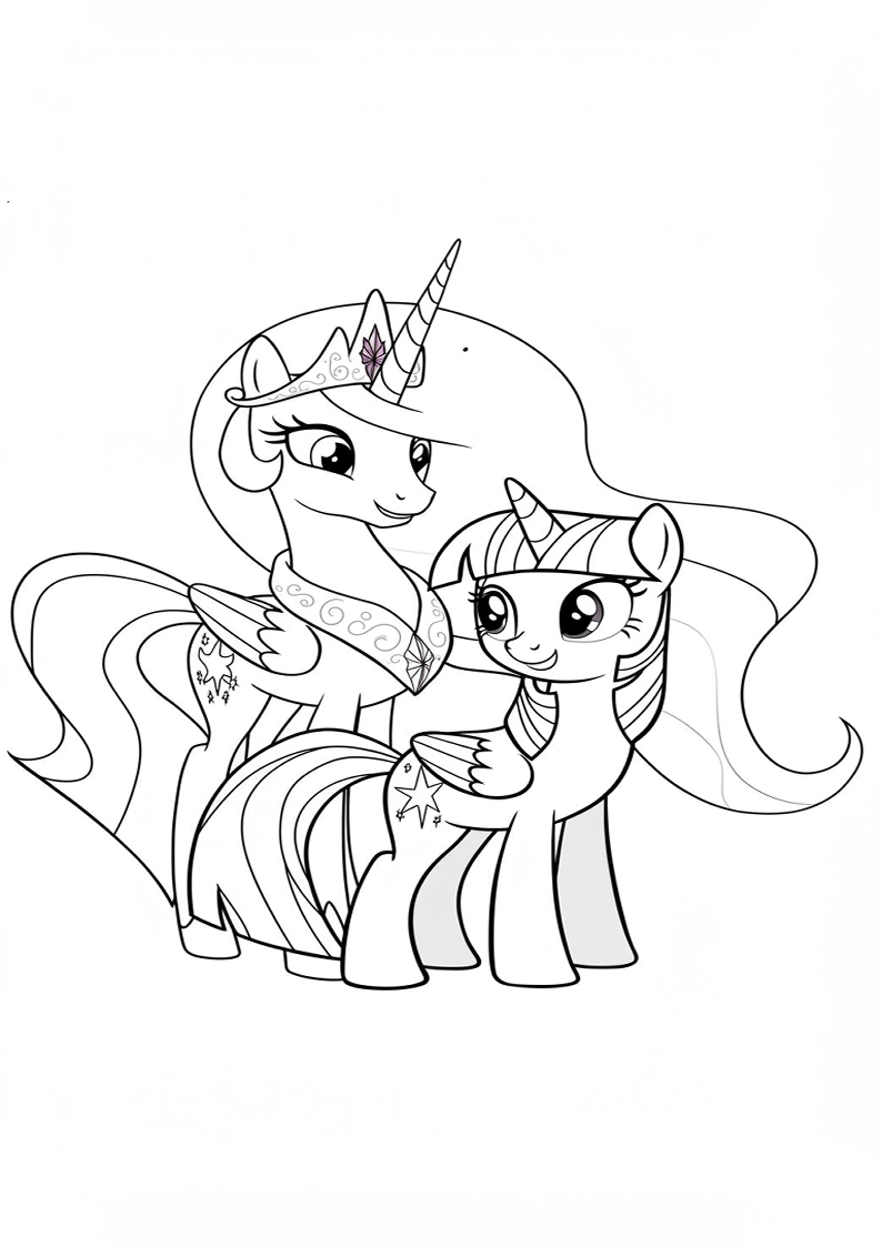 Princess Celestia My Little Pony Coloring Pages For Kids And Adults 132