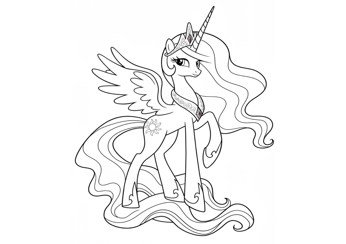 Princess Celestia My Little Pony Coloring Pages