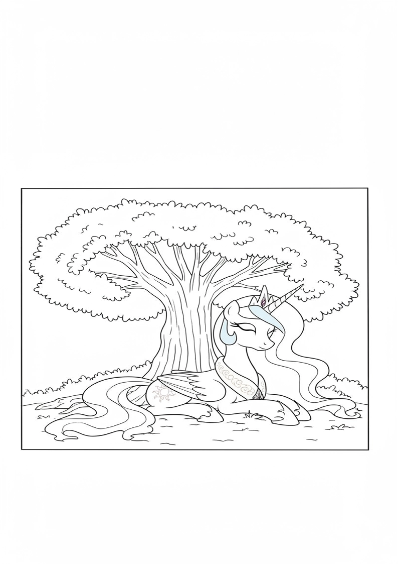 Princess Celestia My Little Pony Coloring Sheet 144