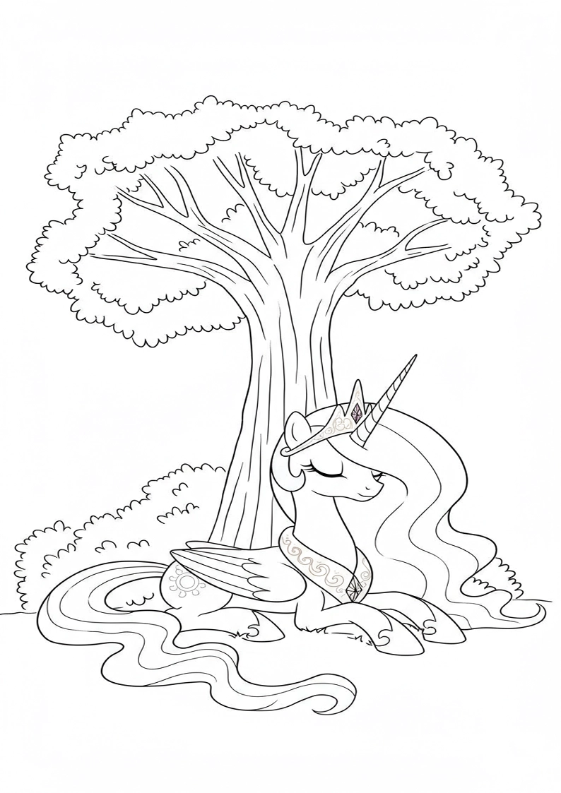 Princess Celestia My Little Pony Coloring Sheet 145