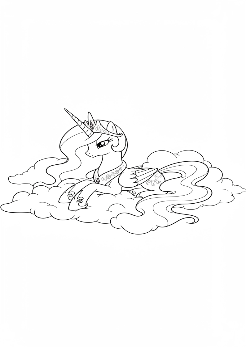 Princess Celestia My Little Pony Coloring Sheet 149