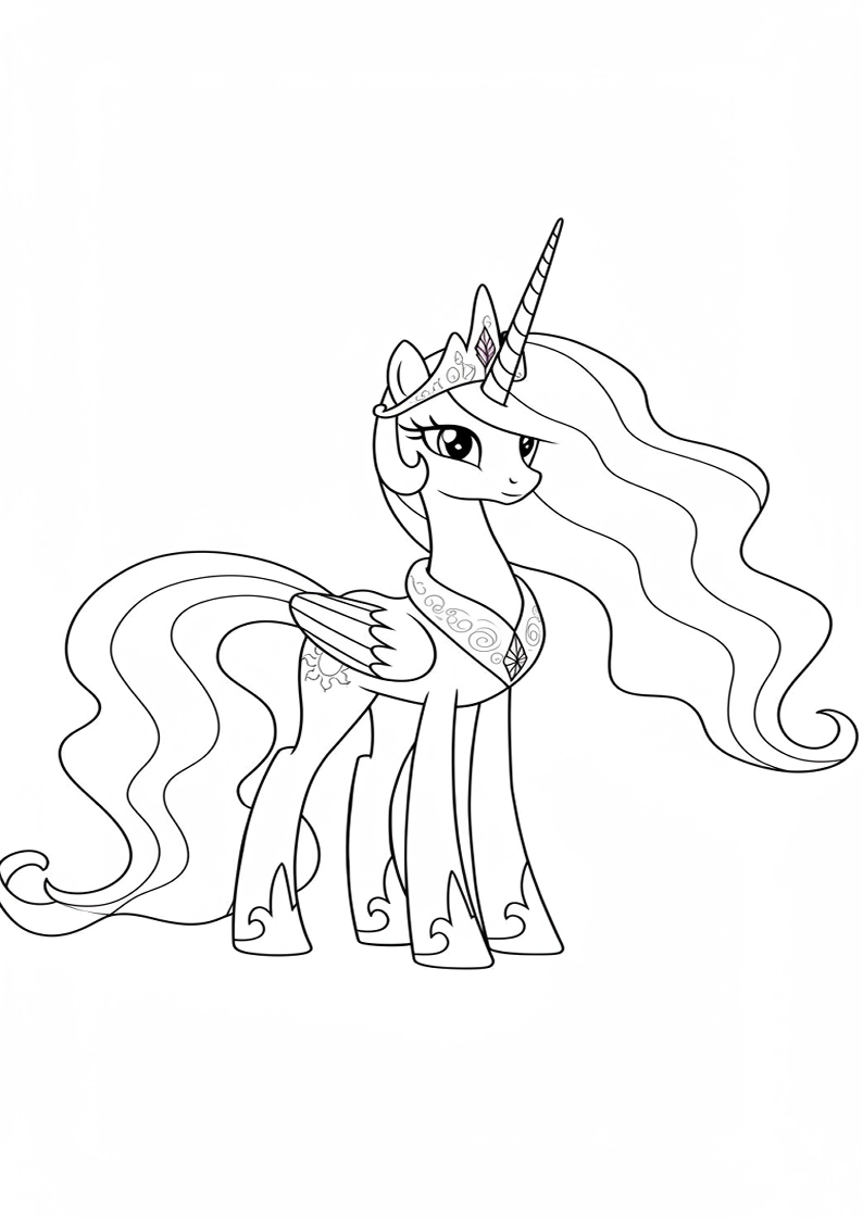 Princess Celestia My Little Pony Colouring Pages 101