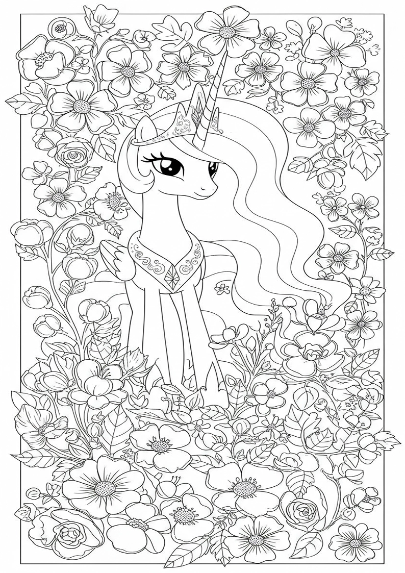 Princess Celestia My Little Pony Colouring Pages 87