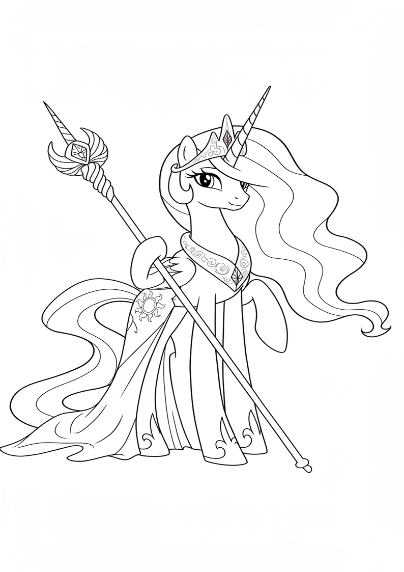 Princess Celestia My Little Pony Picture Coloring Pages 209