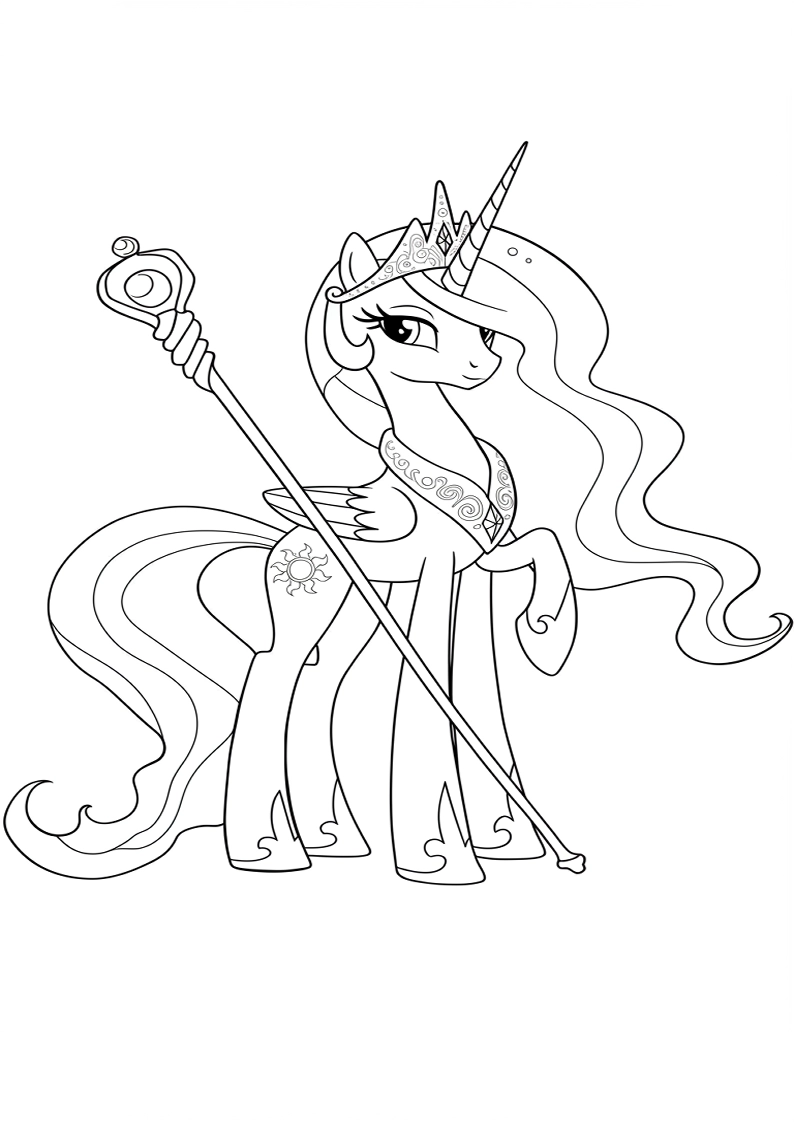 Princess Celestia My Little Pony Picture Coloring Pages 210