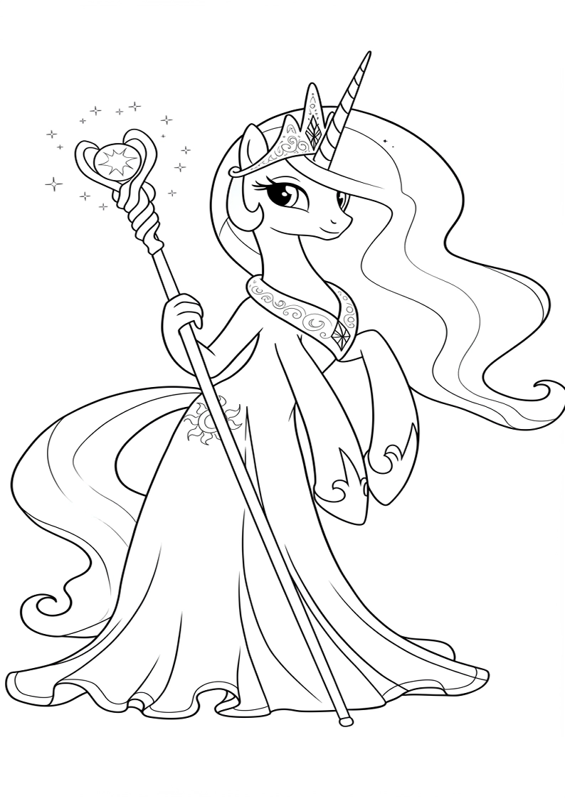 Princess Celestia My Little Pony Picture Coloring Pages 212