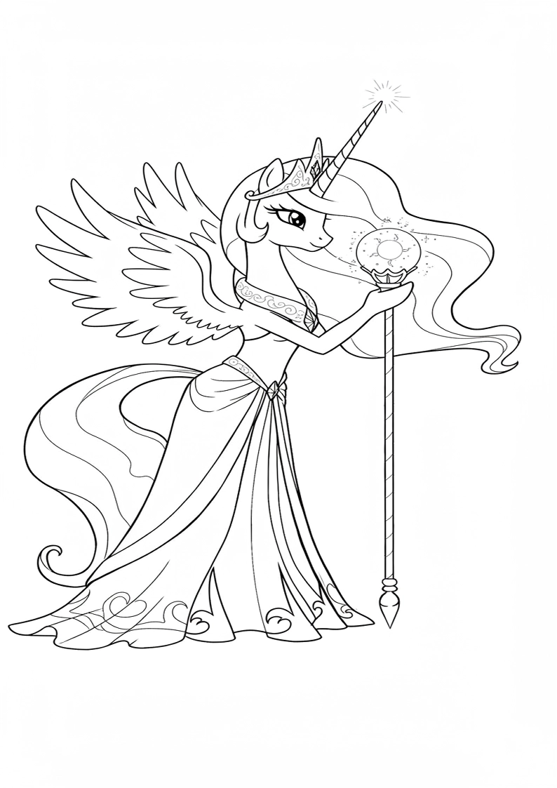 Princess Celestia My Little Pony Picture Coloring Pages 213