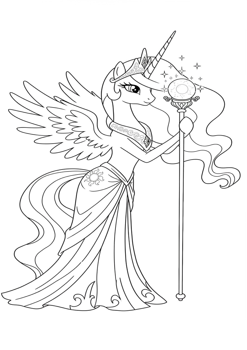 Princess Celestia My Little Pony Picture Coloring Pages 216