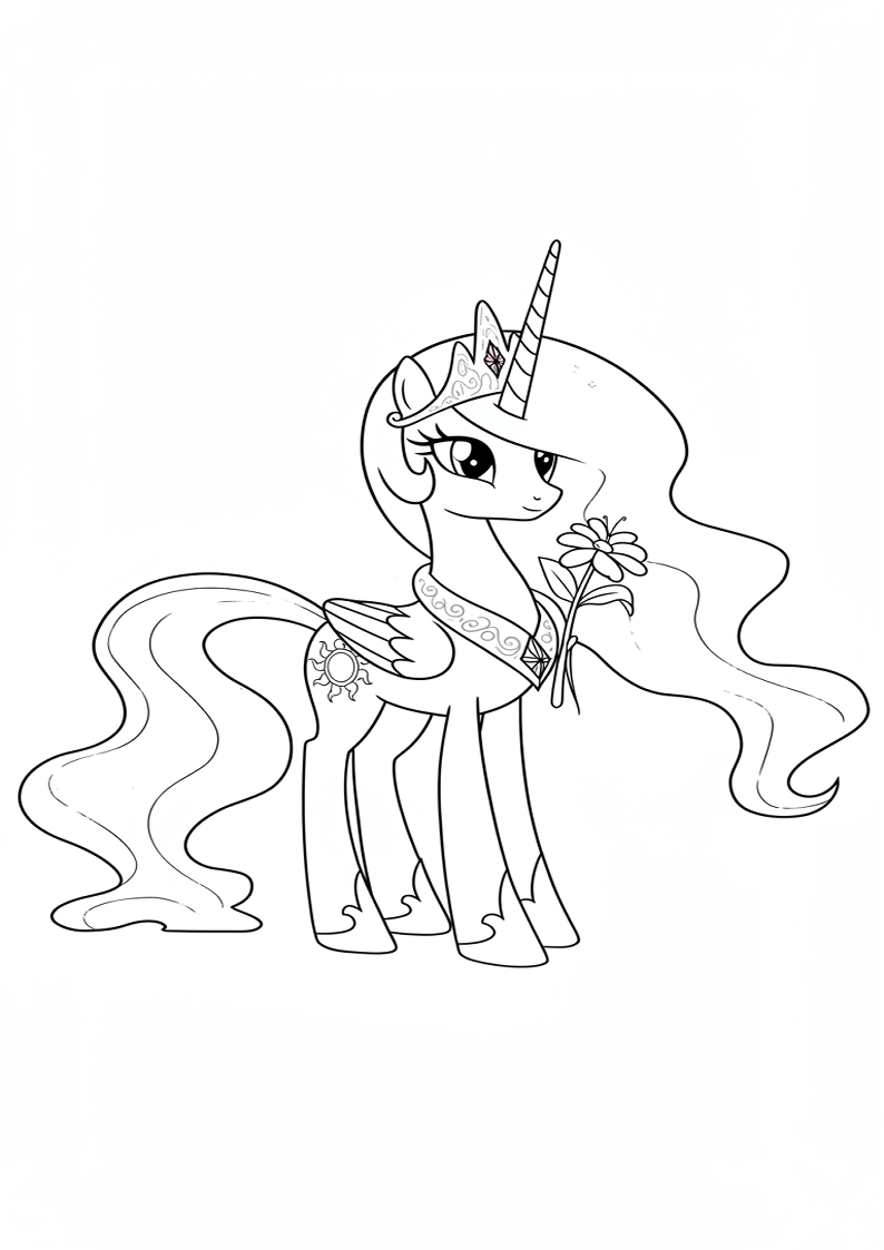 Princess Celestia My Little Pony Picture Coloring Pages 217