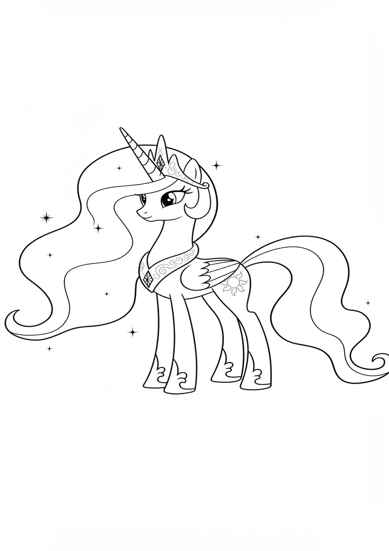Princess Celestia My Little Pony Picture Coloring Pages 221